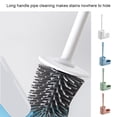 thumbnail image 2 of tredstone Toilet Brush Plastic Bathroom Brush Set Wall Mounted Handle Cleaning Tool with Holder, Green, 2 of 8