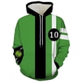 thumbnail image 4 of Sudadera con capucha y estampado 3D de Ben 10 Ultimate Omnitrix para cosplay, para hombre y mujer, informal, con cremallera, 4 of 5
