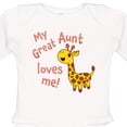 thumbnail image 4 of Inktastic My Great Aunt Loves Me- Cute Giraffe Boys or Girls Long Sleeve Baby Bodysuit, 4 of 5