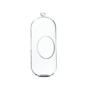 WGV Clear Cylindrical Hanging Glass Terrarium / Candle Holder - 5" Wide x 12" Height, Good quality Terrarium - 1 Pc