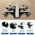 thumbnail image 5 of Studyset Door Installation Kit, 750 LB Capacity, Professional Heavy Duty Door Dolly, Fit 0 to 1-7/8 in Panels, Panel Carrier Mover with Lockable Wheels for Construction & Remodeling 2 Pack, 5 of 9