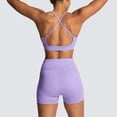 thumbnail image 5 of IBTOM CASTLE Women Workout Sets Yoga Outfits, Sports Bra and High Waist Leggings Gym Clothes Tracksuit, 2-Piece L Purple, 5 of 6