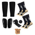 thumbnail image 1 of Set 2 Par Calcetines  Bloosom Antideslizantes Con Espinilleras Para Fútbol Negro, 1 of 4