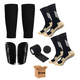 thumbnail image 1 of Set 2 Par Calcetines  Bloosom Antideslizantes Con Espinilleras Para Fútbol Negro, 1 of 4