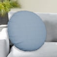 thumbnail image 3 of Round Pillow/Cushion Slip Cover 1000 D Waterproof - 100% UV & Weather Resistant Outdoor Pillow Covers - Customize with Logo/Text (40" Dia x 5" H, Sky Blue), 3 of 7
