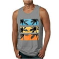 thumbnail image 2 of Fnnxeal Men's Lightweight Polyester Tank Top Print Casual Sleeveless Summer Breathable Tank Top for Men Gray, 2 of 5