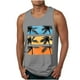 thumbnail image 2 of Camiseta sin mangas de cuello redondo para hombre, estampada, informal, deportiva, elástica, de moda, de poliéster., 2 of 5