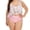 Pink, variant on VerPetridure Womens Tankini Swimsuits Plus Size Ruffled Tank Top Tummy Control Two Piece Bathing Suits for Women Floral Print Swimwear High Waisted Bikini Two Piece Swim Suits