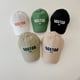 thumbnail image 2 of Gorra de béisbol con protección solar para niños con letras bordadas simples coreanas, 2 of 6