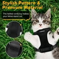 thumbnail image 3 of SAYDY Cat Harness and Leash Set for Walking, Plush Escape Proof Walking Outdoor Vest for Cold Weather, Adjustable Easy Control Reflective Strips Jacket, Black, XS (Chest: Chest: 13.5"-16"), 3 of 7