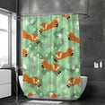 thumbnail image 2 of Coolnut Bath Shower Curtain Liners Running Foxes 60x72in Polyester Waterproof with 12 Curtain Hooks Bathroom Accessories Decoration, 2 of 6