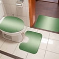 thumbnail image 4 of Green Ombre Bath Mat 3 Piece Bathroom Rug Set, Modern Gradient Abstract Art Non Slip Bath Rug Contour Mat and Toilet Lid Cover, Absorbent Shower Mats Soft Bath Rugs and Mats Sets, 4 of 8