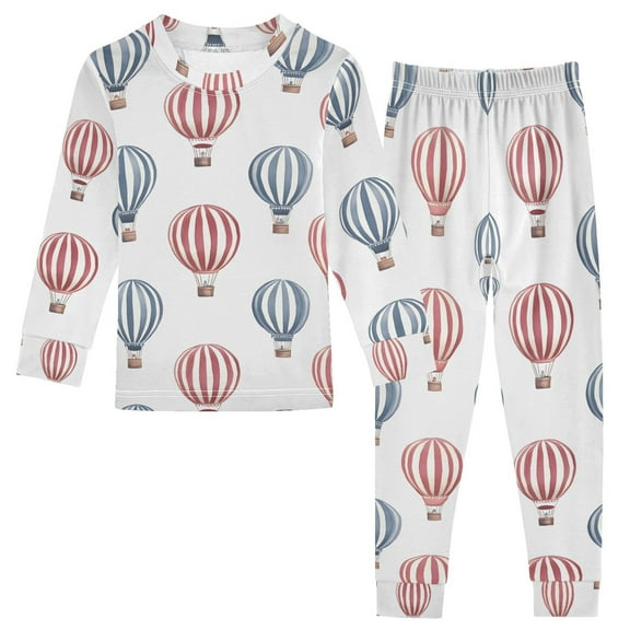 joogoo Balloons 2 Piece Long Sleeve Tee and Pants Cotton Pajama Set 5Y