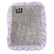 Bessie and Barnie Mesh Deluxe Lilac / Serenity Grey (Ruffles) Pet Dog Durable Crate Pad