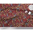 thumbnail image 3 of Soimoi Polyester Crepe Fabric Fish,Mermaid & Starfish Ocean Printed Fabric 1 Yard 52 Inch Wide, 3 of 3