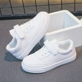 thumbnail image 4 of Zapatos blancos para estudiantes, zapatos de suela blanda para niños y niñas, zapatos de bebé de estilo coreano de otoño, zapatos casuales de suela blanda que combinan con todo, 4 of 5