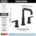 thumbnail image 4 of Delta Faucet Nicoli Widespread Bathroom Faucet 3 Hole, Matte Black Bathroom Faucet, Bathroom Sink Faucet, Drain Assembly, Matte Black, 4 of 8