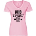 thumbnail image 3 of Inktastic Ohio Awesome Since 1803 Women's V-Neck T-Shirt, 3 of 5