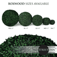 thumbnail image 3 of 3rd Street Inn 11" Artificial Medium Boxwood Topiary Balls - 2 Pack, 3 of 4