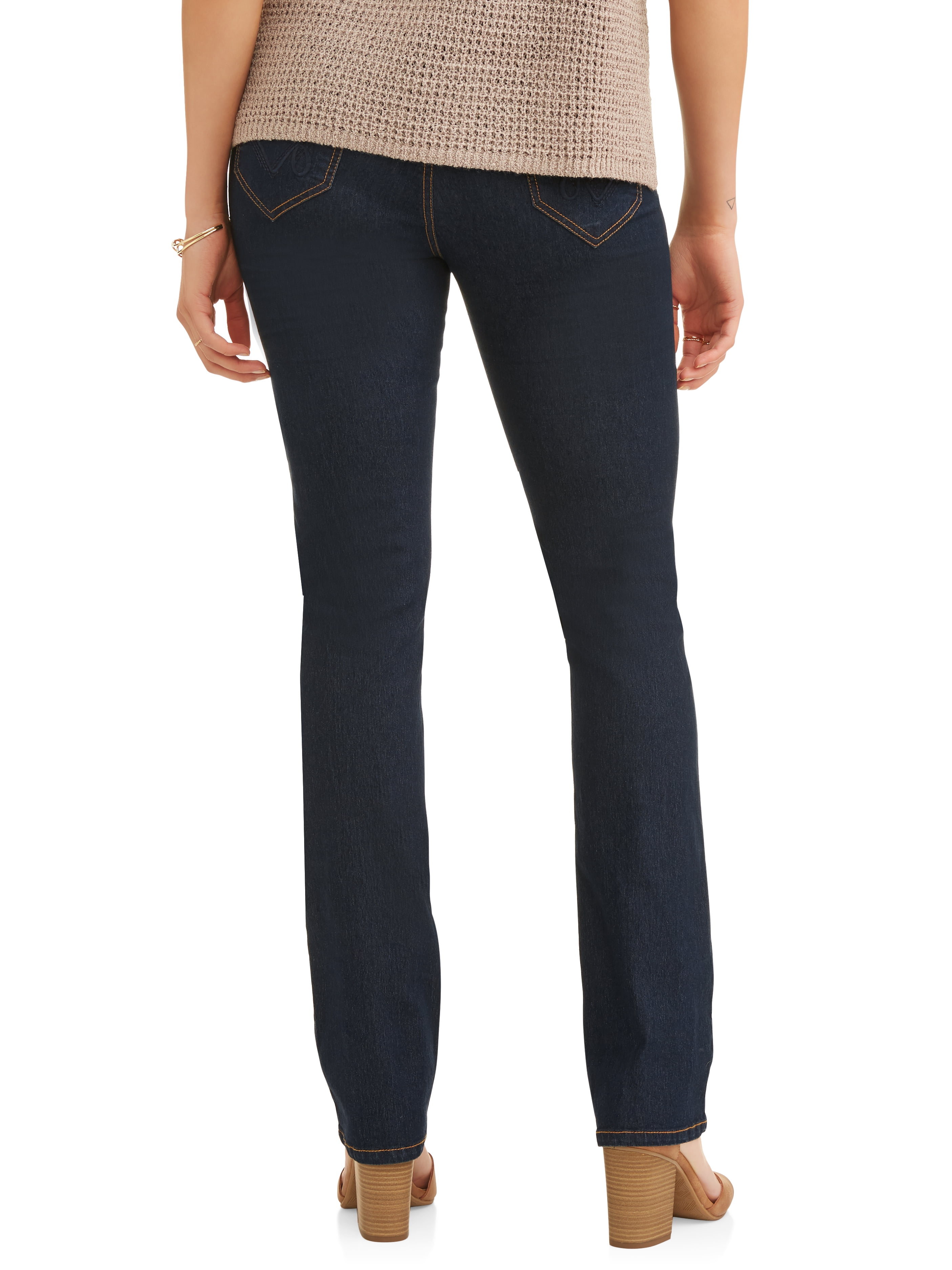 Oh! Mamma Maternity Women's Straight Leg Jeans with Full Panel (Women's & Women's Plus)