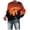 Black, variant on Gunia Pumpkin Halloween Sweatshirts For Women Graphic Crew Neck Long Sleeved Hoodie Pullover Hoodie Tops Fall Fashion Clothes Beige S-2Xl