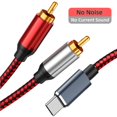 thumbnail image 2 of Cable De Audio 2 En 1 Rca Tipo C Macho A 2 Rca Macho Audio Y Cable Divisor Rca Para Cine En Casa Dvd Tv Amplificador Cd Soundbox Minnieouse EL012236-00, 2 of 6