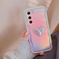 thumbnail image 3 of Funda para iPhone 14 Pro con decoración de corazón rosa láser, Sunny Multi, 3 of 5