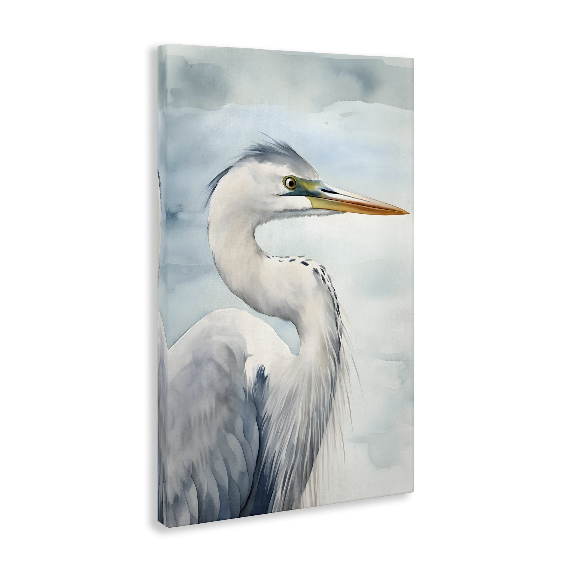 Stupell Industries Serene Beach Bird Animals & Insects Painting Gallery Wrapped Canvas Art Print Wall Art, 16 x 24