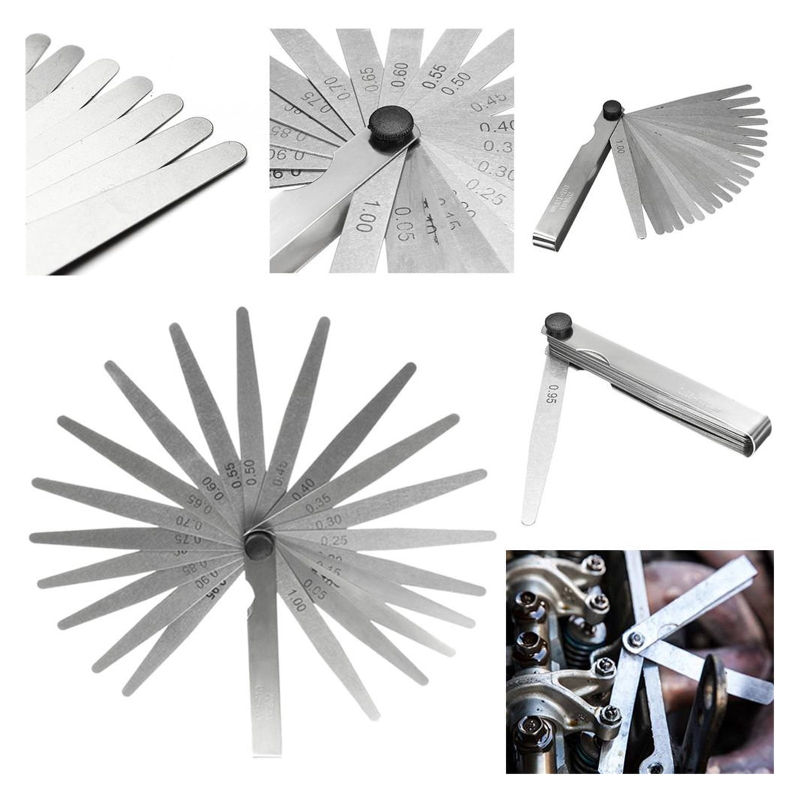 1 Set Metric Feeler Gauge 17/20 Blades 0.02-1.00mm For Measurements Tools Tool ,Easy to Use