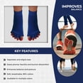 thumbnail image 3 of Happy Feet Toe Alignment Separator Socks, Prevent Foot Cramps and hammertoes, Toe Separator Massage Socks, 3 of 14