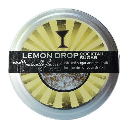 rokz Lemon Infused Cocktail Sugar, 4 ounce