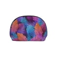 thumbnail image 7 of YFYANG 2 Piece Women's Portable Makeup Bags, Colorful Leaves Floral Patterns Clutch Travel Toilet Bags Cosmetic Organizer, 7 of 7