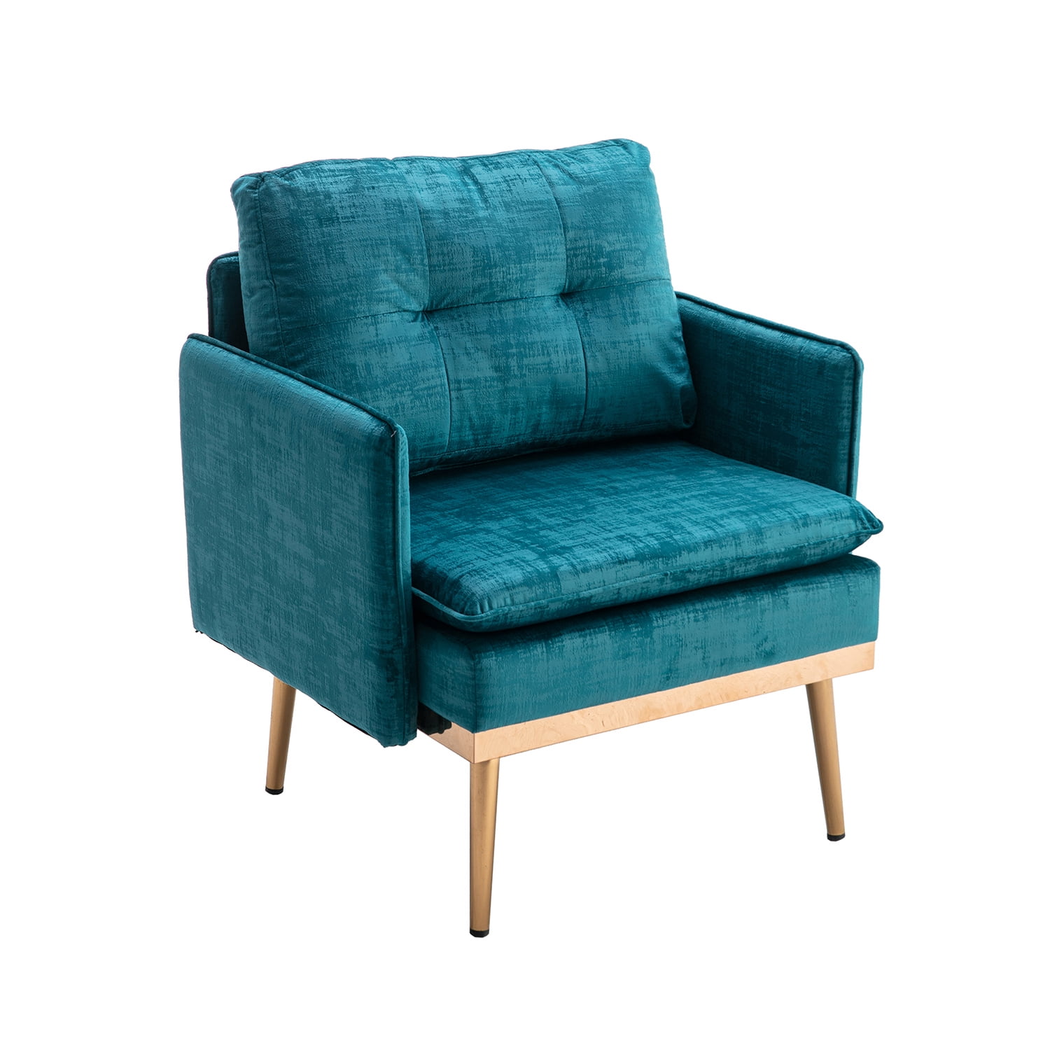 Kepooman Contemporary Lounge Chair, Leisure Sofa Chair with Armrests for Living Room, Bedroom, Blue - Green Kepooman Contemporary Lounge Chair, Leisure Sofa Chair with Armrests for Living Room, Bedroom, Blue - Green