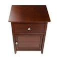thumbnail image 3 of Pemberly Row Nightstand Accent Table with Drawer and Cabinet in Antique Walnut, 3 of 7