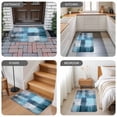 thumbnail image 6 of Teal Blue Door Mat&nbsp;Indoor Outdoor Entrance, Non Slip Rug for Kitchen Bathroom Entryway Rug, Modern Oil Painting Abstract Ombre Geometric Washable Doormat Floor Mat for Office 24x36 Inch, 6 of 8