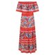 thumbnail image 3 of WILLBEST Vestido Largo Bohemio Con Hombros Descubiertos Y Estampado Floral: Elegante Vestido Largo Informal Para Mujer, Ideal Para Playa., 3 of 3