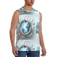 thumbnail image 2 of Kdxio Let's go Travel Around the World for Men's Muscle T-shirt,Sleeveless for Workout Running Athletic Gym Lounge Casual, 2 of 7