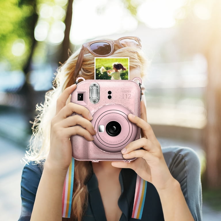 Fintie Lightweight Clear Case Fujifilm Instax Mini 12 Instant Camera, Pink