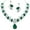 Green 6166, variant on Indian Women's Silver Plated Bollywood Fashion Alloy Jewelry Set, Rhinestone, Crystal Studed Prom Party Accessories Wedding Bride Earrings Necklace Set,Gift For Her Jewelry