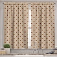 thumbnail image 2 of Ambesonne Tan Valance & Curtain, Classic Retro Polka Dots, 55"x36", Brown Pale Coffee Tan, 2 of 7