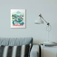 thumbnail image 3 of The Stupell Home Decor Collection Blue and Red Portland Scenic Illustrated Poster with Bike and Mountain Wall Plaque Art, 3 of 3