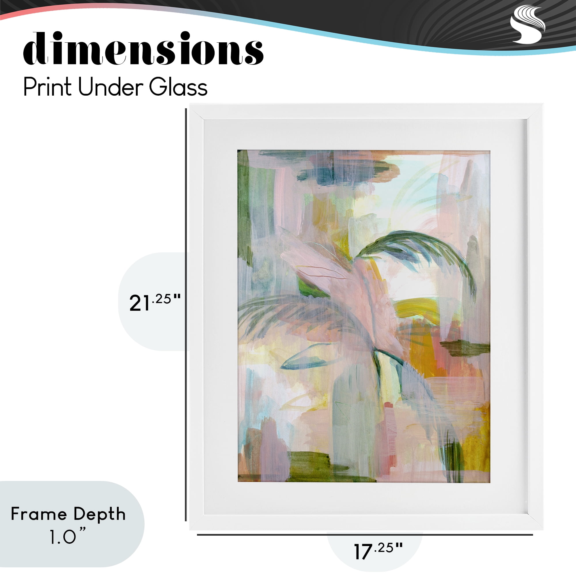 Stupell Industries Palm City Expression White Framed Print Under Glass, design by Gemma Bardot