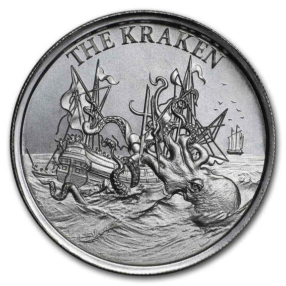 2 oz Silver High Relief Round - The Kraken