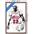 thumbnail image 3 of Michael Jordan - Watercolor Wall Poster, 22.375" x 34" Framed, 3 of 5