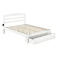 thumbnail image 2 of AFI Warren Solid Wood Traditional Queen Bed with Foot Drawer in White, 2 of 14