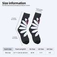 thumbnail image 4 of Four Seasons Universal Socks (2 Pairs) - Unisex Trendy Mixed Color Socks with Artistic Flower Design for a Modern Look, 4 of 5