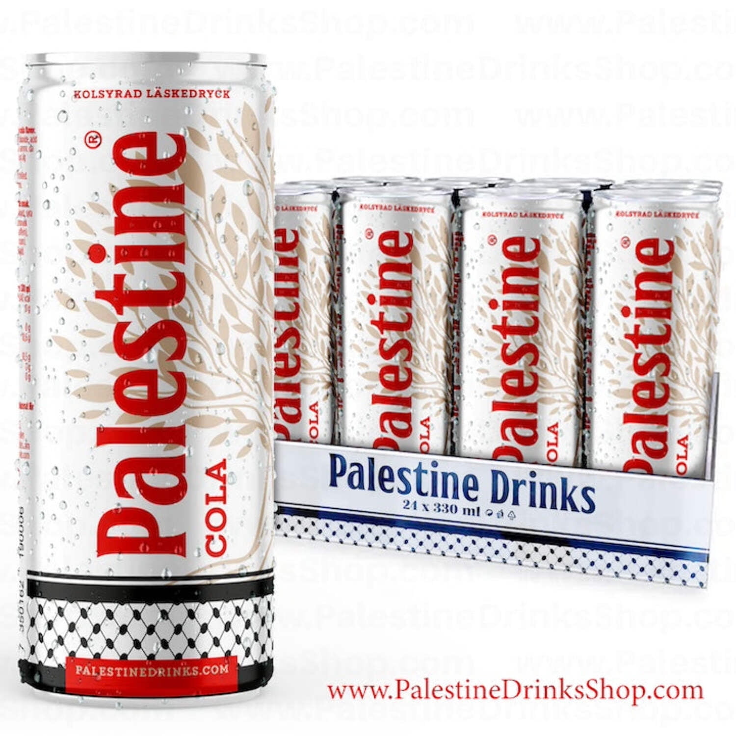 Palestine Cola 330ml Carbonated Soft Drink Refreshing Soda