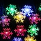 thumbnail image 4 of Fiudx Guirnalda de Luces Solares con Forma de Copo de Nieve, 20 Luces Led, Energía Solar, Panel de Alta Eficiencia, Resistencia Al Agua Ip65, Modos Intermitente y Constante, Decoración de Pared para, 4 of 5