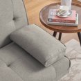 thumbnail image 3 of GJQ Convertible Futon Sofa Bed, Modern Folding Sofa Couch for Living Room Adult(Linen,Beige), 3 of 7