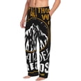 thumbnail image 6 of Yiaed Not All Those Who Wander Are Lost 1 Print Men's Lounge Pants, Loose PJ Bottoms, Long Pajama Pants for Men-Large, 6 of 6